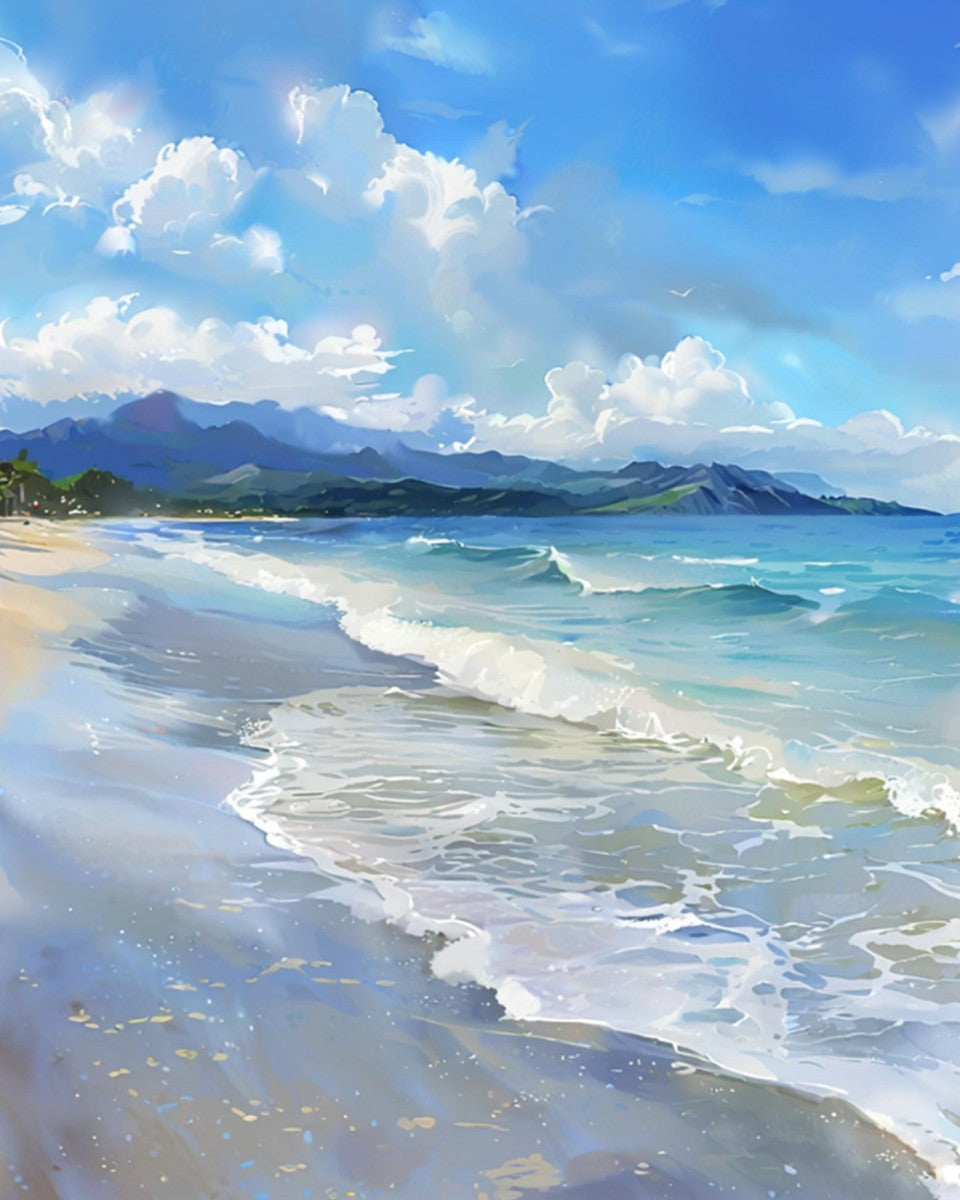 Coastal Mountain Shoreline – Paint by Numbers Kit