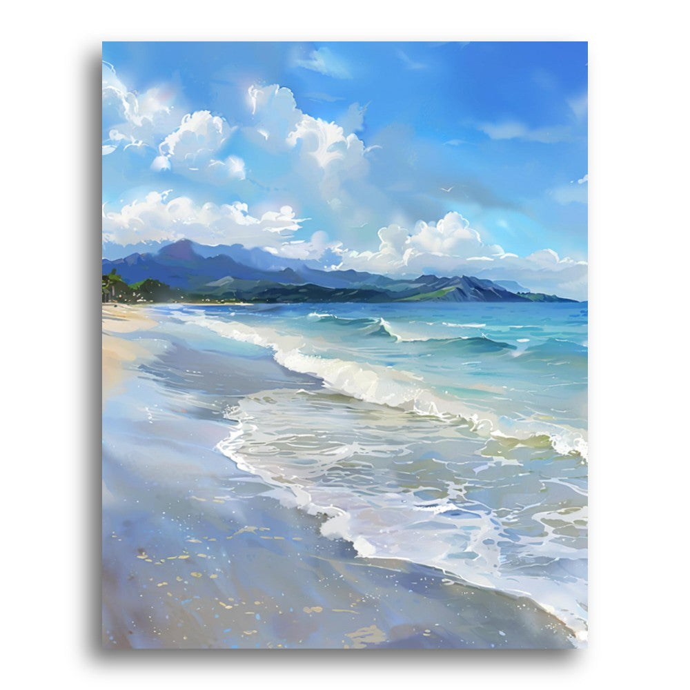 Coastal Mountain Shoreline – Paint by Numbers Kit