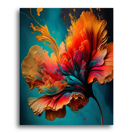 Vibrant Abstract Flower – Paint by Numbers Kit