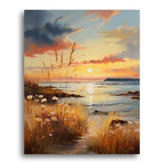 Sunset Coastal Meadow – Paint by Numbers Kit