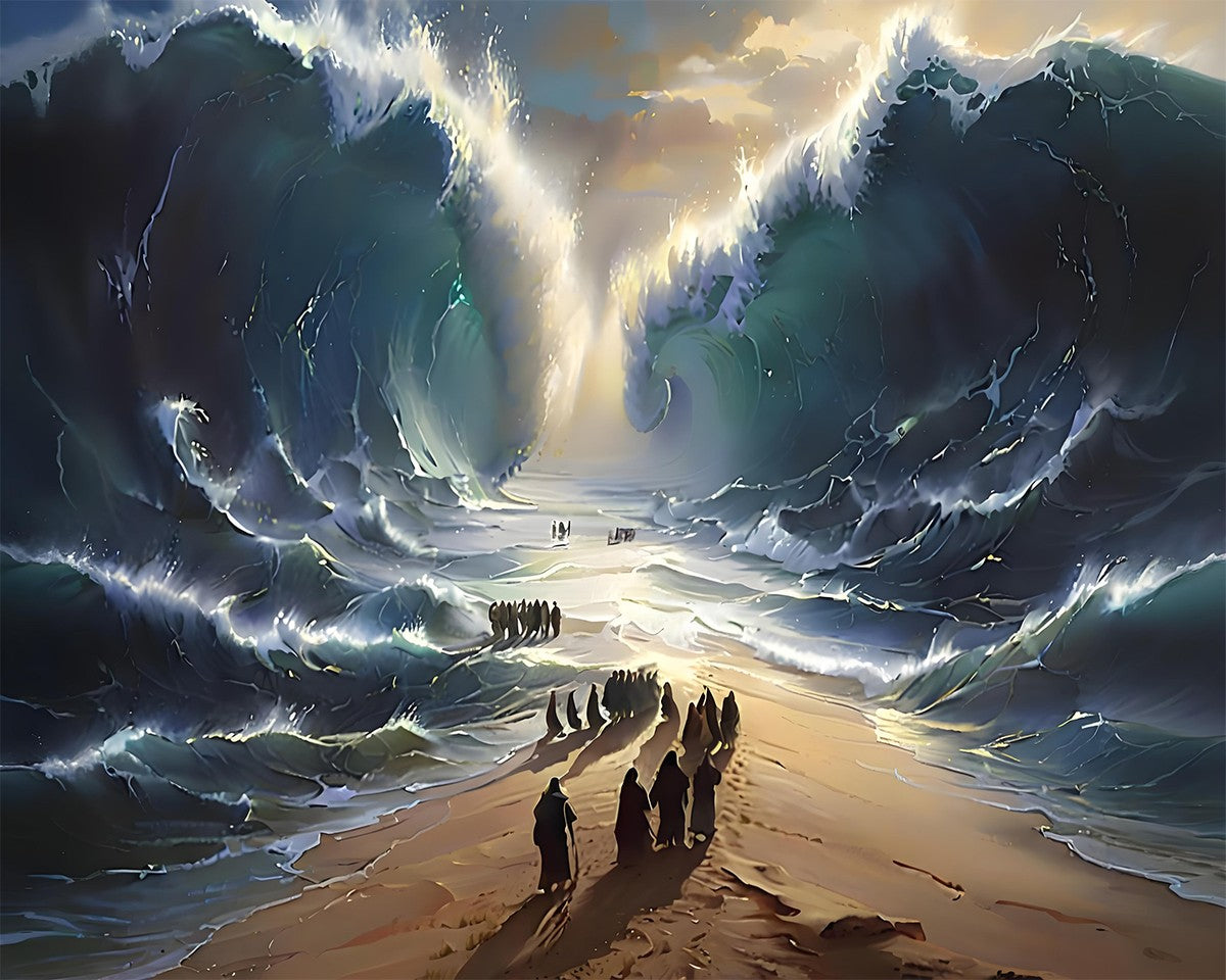 Parted Ocean Waves – Paint by Numbers Kit