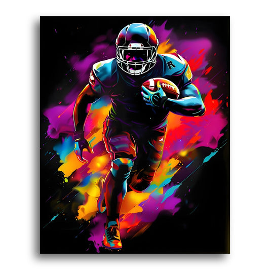 Dynamic Football Runner – Paint by Numbers Kit