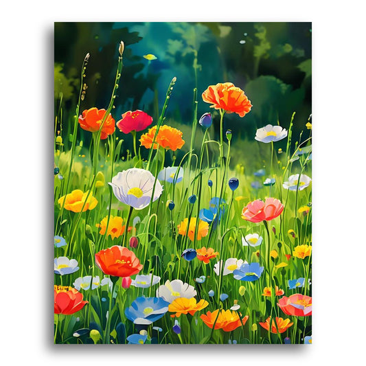 Vibrant Wildflower Meadow – Paint by Numbers Kit