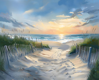 Sunset Beach Pathway – Paint by Numbers Kit