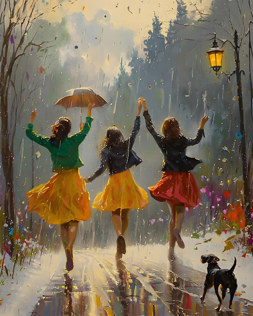 Joyful Rain Dance – Paint by Numbers Kit