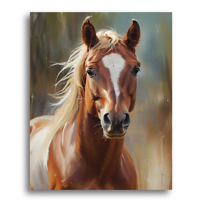 Radiant Chestnut Horse – Paint by Numbers Kit