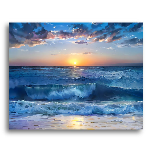 Sunset Ocean Waves – Paint by Numbers Kit