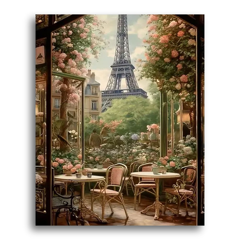 Parisian Garden Cafe – Paint by Numbers Kit