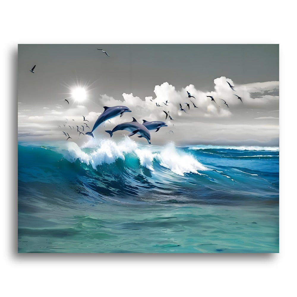 Ocean Dance Dolphins – Paint by Numbers Kit