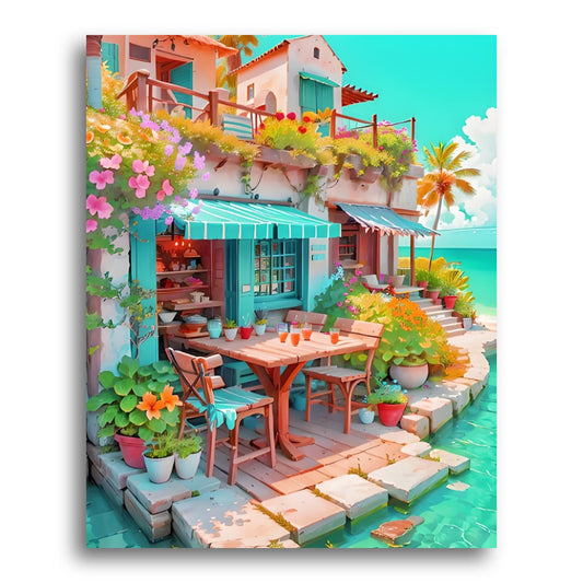Coastal Garden Cafe – Paint by Numbers Kit
