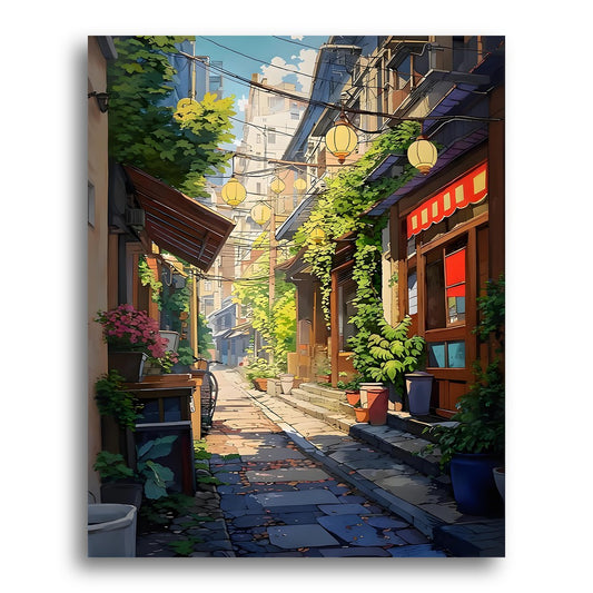 Sunlit Garden Alley – Paint by Numbers Kit