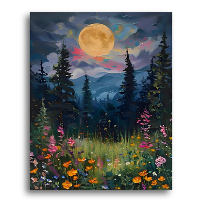 Moonlit Wildflower Meadow – Paint by Numbers Kit
