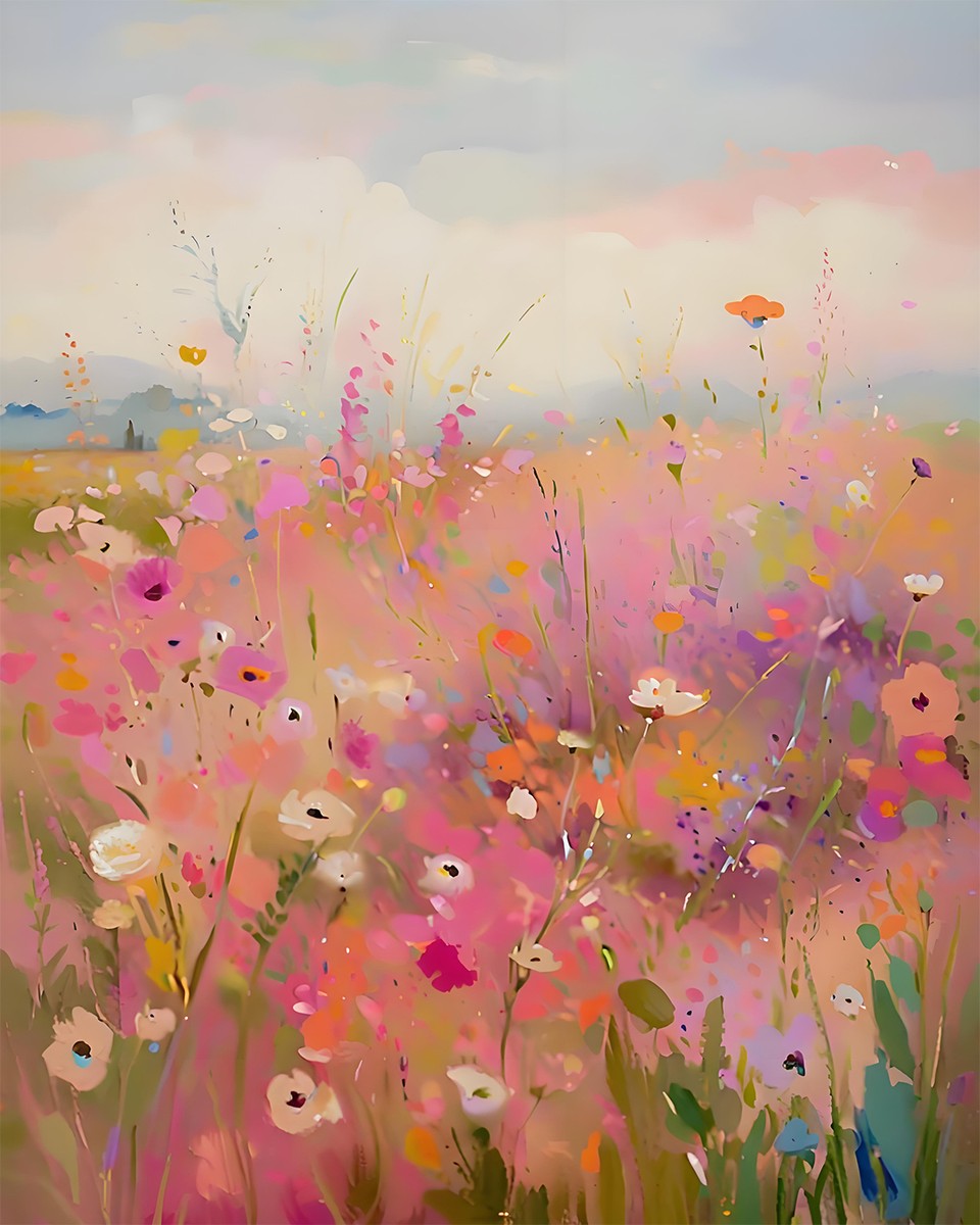 Dreamy Wildflower Meadow – Paint by Numbers Kit
