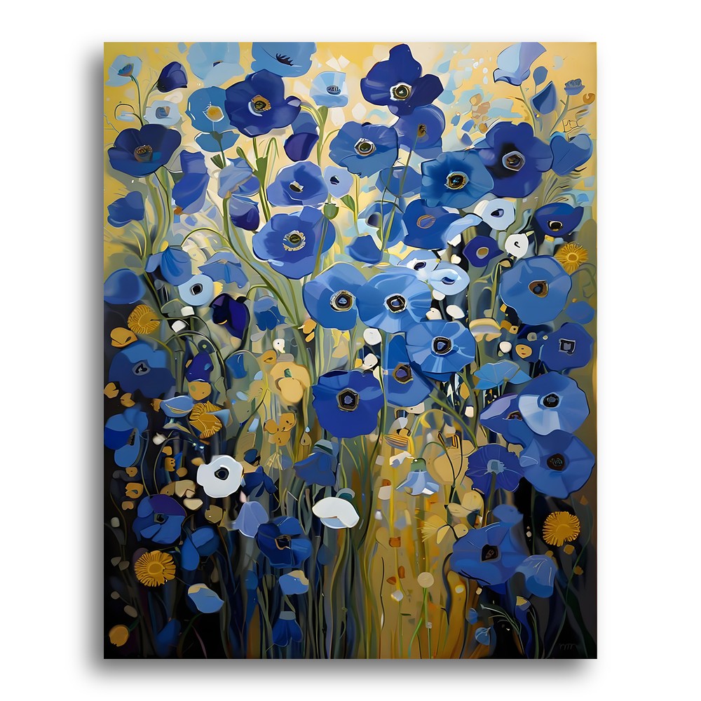Blue Poppy Bloom – Paint by Numbers Kit
