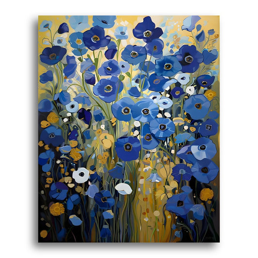 Blue Poppy Bloom – Paint by Numbers Kit