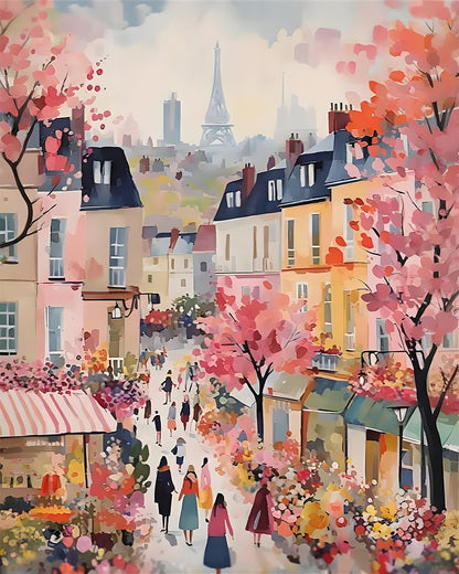 Parisian Spring Stroll – Paint by Numbers Kit