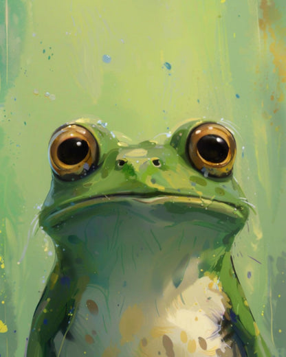 Regal Green Frog – Paint by Numbers Kit
