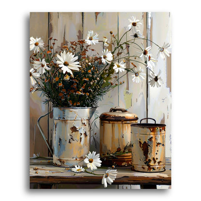 Rustic Daisy Arrangement – Paint by Numbers Kit