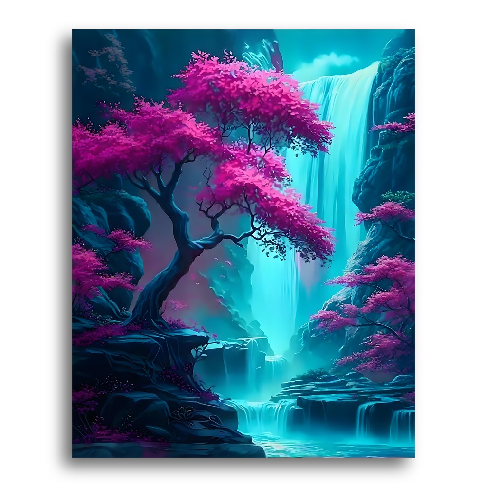 Mystic Waterfall Grove – Paint by Numbers Kit