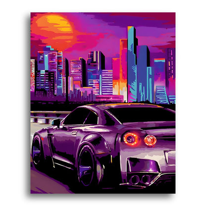 Neon City Drive – Paint by Numbers Kit
