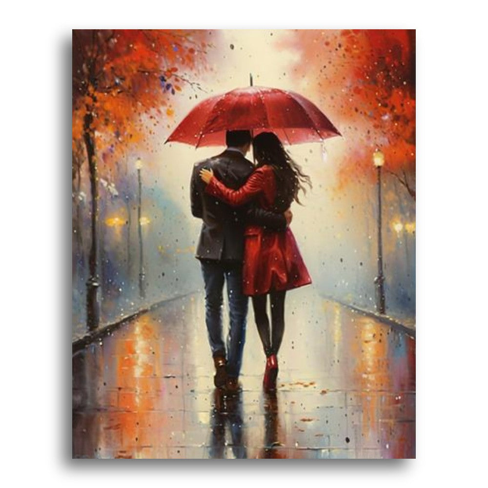 Autumn Rain Embrace – Paint by Numbers Kit