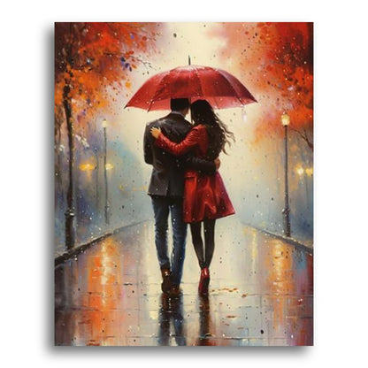 Autumn Rain Embrace – Paint by Numbers Kit