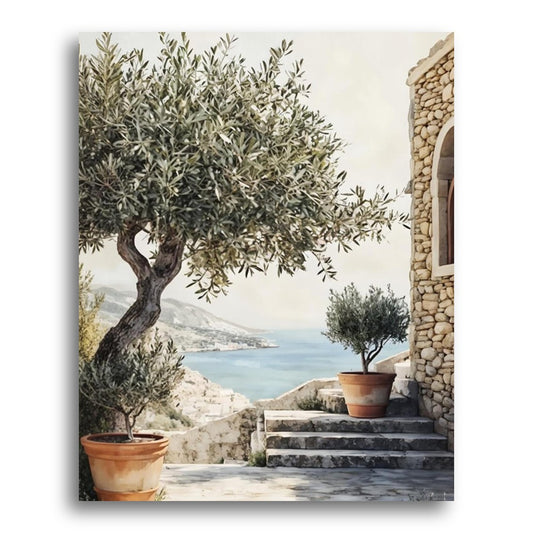 Mediterranean Olive Trees – Paint by Numbers Kit