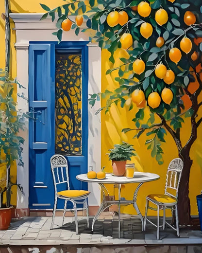 Lemon Tree Patio – Paint by Numbers Kit