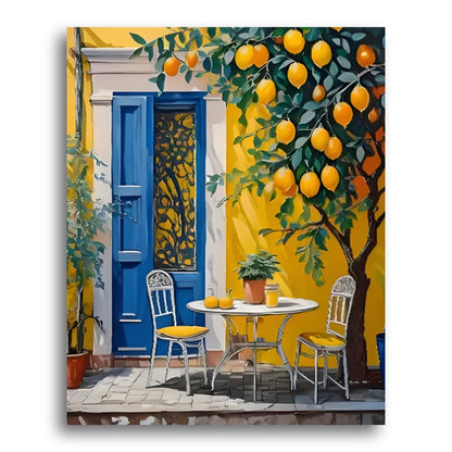 Lemon Tree Patio – Paint by Numbers Kit