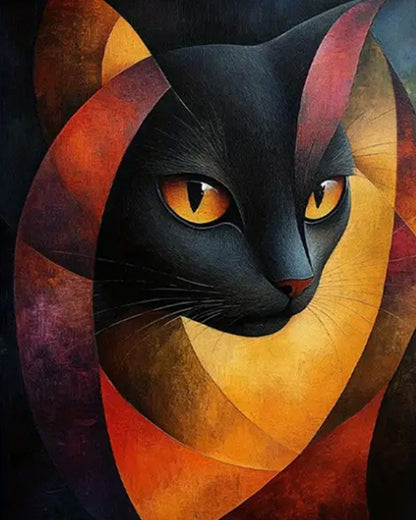 Mystic Black Cat – Paint by Numbers Kit