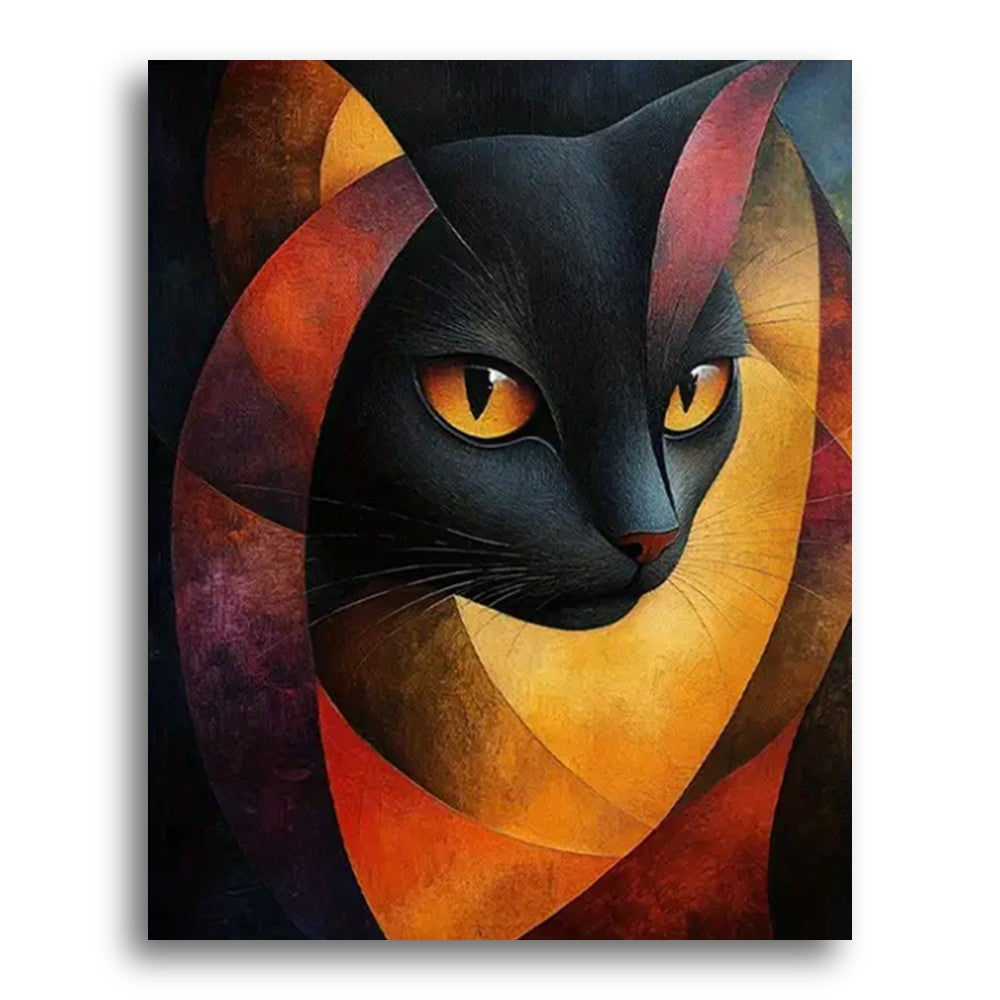 Mystic Black Cat – Paint by Numbers Kit