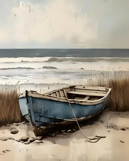 Weathered Coastal Boat – Paint by Numbers Kit