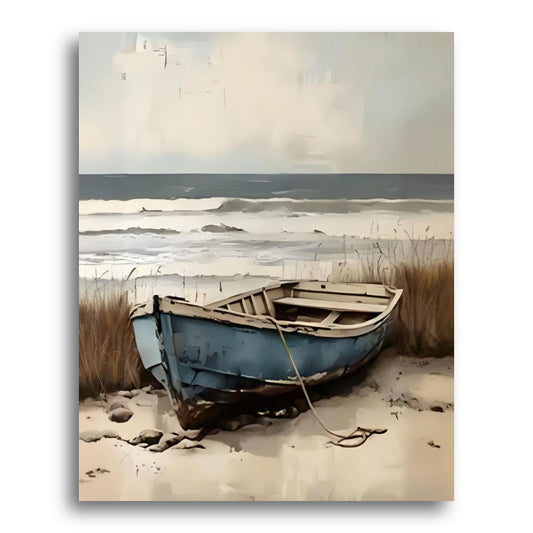 Weathered Coastal Boat – Paint by Numbers Kit
