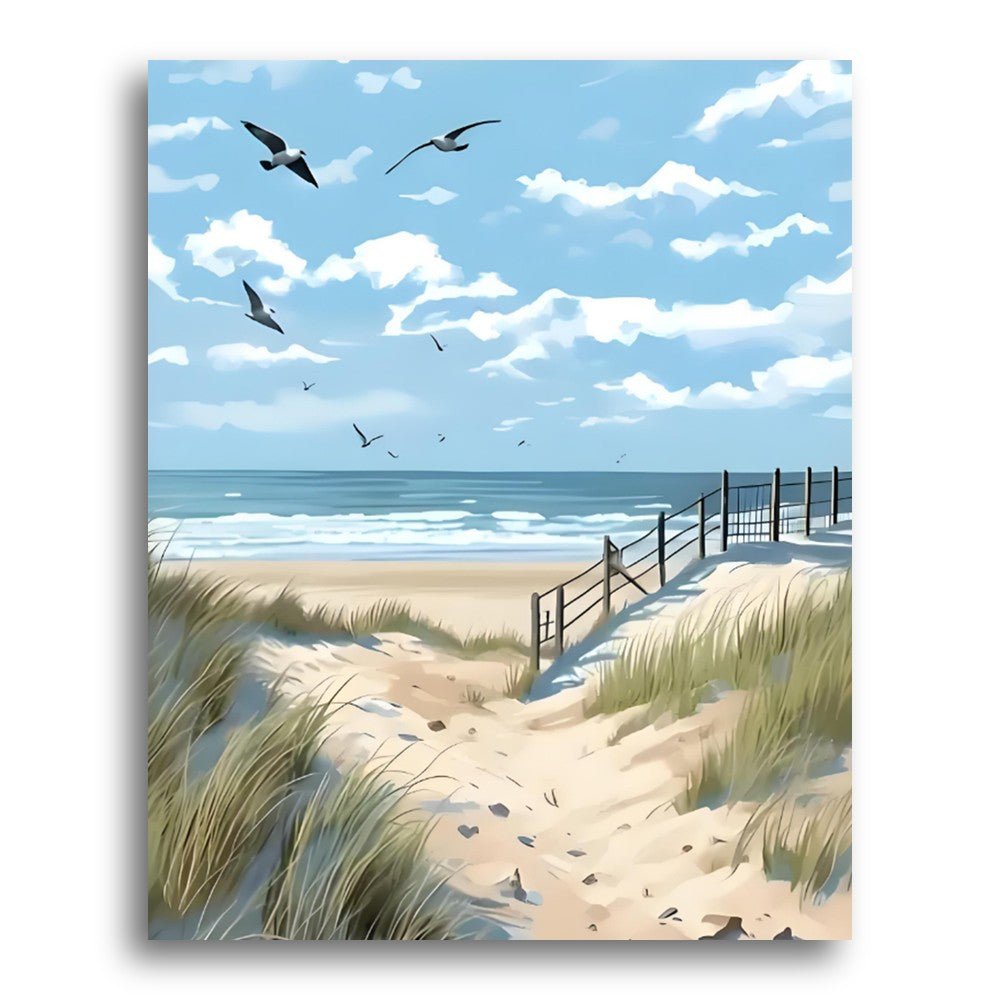 Seaside Gulls Flight – Paint by Numbers Kit
