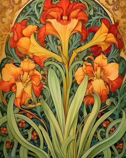 Vibrant Orange Lilies – Paint by Numbers Kit