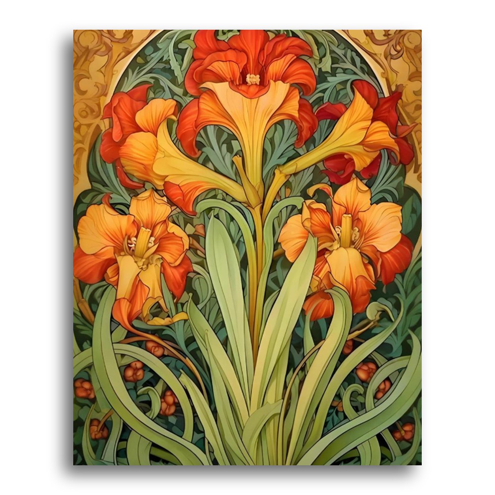 Vibrant Orange Lilies – Paint by Numbers Kit