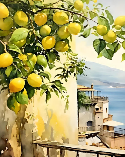Lemon Tree Terrace – Paint by Numbers Kit