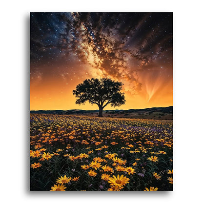 Golden Meadow Tree – Paint by Numbers Kit