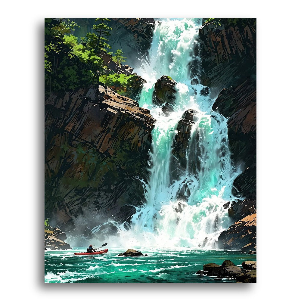 Majestic Waterfall Rapids – Paint by Numbers Kit