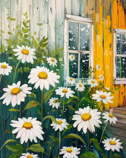 Daisy Cottage Garden – Paint by Numbers Kit