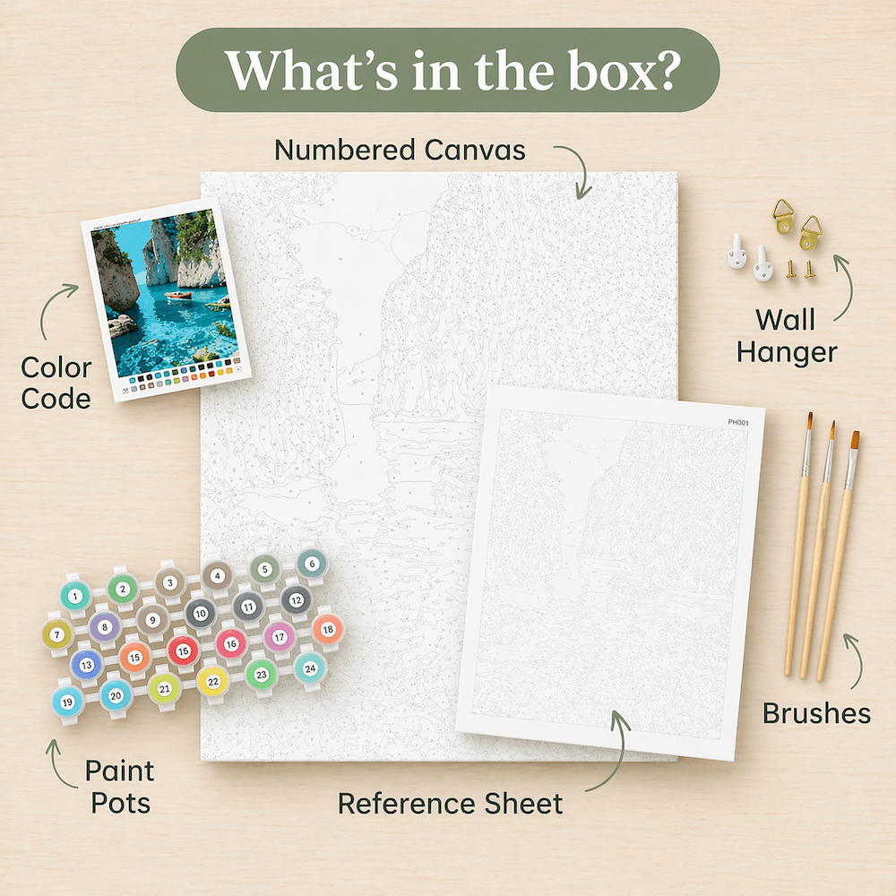 Mountain River Valley – Paint by Numbers Kit